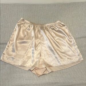 Daily Drills Cream Satin Shorts